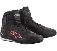 Alpinestars Stella Faster 3 Rideknit Damen Motorradschuhe, schwarz-pink-gelb, Größe 37