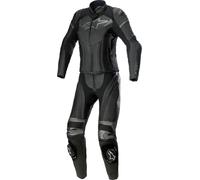 Lederkombi Alpinestars Stella GP Plus 2-teilig Schwarz/Metallisches Grau48 Lang Schwarz,Metallisches Grau