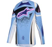 Alpinestars Stella Techstar Nomur Damen Motocross Jersey, weiss-blau, Größe XS