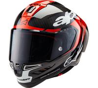 Alpinestars Supertech R10 Element Carbon Helm, schwarz/rot/weiß, Größe M (57/58)
