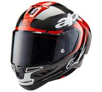 Alpinestars Supertech R10 Element Carbon Helm, schwarz/rot/weiß, Größe M (57/58)