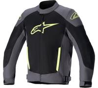 Alpinestars T-SP X Superair Motorrad Textiljacke, schwarz-grau-gelb, Größe 2XL für Männer