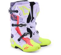Alpinestars Tech 10 Supervented Motocross Stiefel, lila/gelb/pink, Größe 12 (47)
