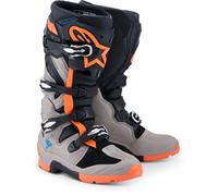 Alpinestars Tech 7 Enduro 2026 Motocross Stiefel, grau/schwarz/orange, Größe 14