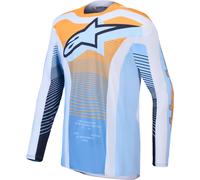 Alpinestars Techstar Maven Motocross Jersey, blau/orange/schwarz, Größe S