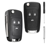 Alppihym 2 Stück 3 Schlüssel kompatibel mit Opel Vectra, Tigra, Signum, kompatibel mit Chevrolet Astro, Astra, Captiva, Cruze, Spark - Schlüsseletui ohne logo ohne elektronische Komponenten (2er Pack)