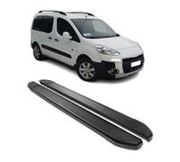 Alu Seitenschweller Trittbretter für Peugeot Partner Tepee 2008-2018 Schwarz 2x