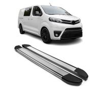 Alu Seitenschweller Trittbretter für Toyota Proace 2017-2025 L2 L3 Silber 2x