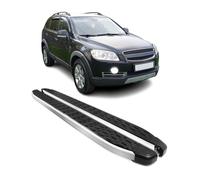 Alu Trittbretter Seitenschweller für Chevrolet Captiva 2006-2019 Schwarz Silber