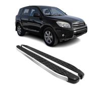 Alu Trittbretter Seitenschweller für Toyota RAV4 2005-2012 Schwarz Silber 2tlg