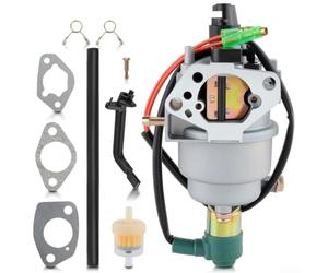 Alu-Vergaser mit Magnetventil für 2 Gas Engine P27 | Passgenau für huayi P27, 2-Takt Motor, schnelle Montage, inkl. Dichtungen, Kraftstoffleitung