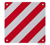 Alu Warntafel Warnschild 50x50 cm für Italien Fahrradträger EN 12899-1:2007