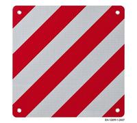 Alu Warntafel Warnschild 50x50 cm für Italien Fahrradträger EN 12899-1:2007