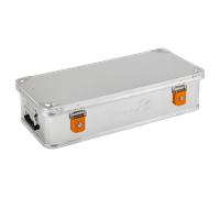 ALUBOX leichte Auto Dachbox für Dachgepäckträger universal 78x39x20 cm - 45 Liter 45 Liter Silber