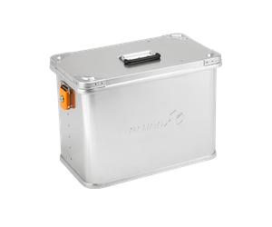 ALUBOX Motorradkoffer aus Alu 41 Liter Seitenkoffer wasserfest abschließbar - 41 Liter 41 Liter Silber