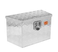 alubox Deichselbox - Anhänger Kiste - Riffelblech 62 x 36 x 29 cm - wasserabweisend Staubdicht Abschließbare Anbaukiste