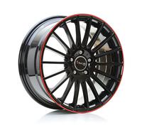 ALUFELGE AVUS AC-M03 FUR AUDI S5 8X19 5X112 BLACK RED LINE 3MQ