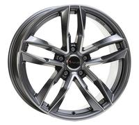 ALUFELGE AVUS AF16 FUR SKODA ROOMSTER SCOUT 7.5X17 5X100 ANTHRACITE POLISHE 71H