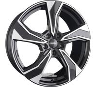 ALUFELGE DEZENT KB DARK FUR VOLKSWAGEN POLO V 7X17 5X100 BLACK/POLISHED 4M4