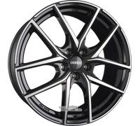 Dezent TO black/polished 7x17" ET53 LK5 114.3 ML 67.1 Alufelgen 17 Zoll