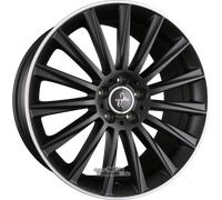 Keskin, KT18 Turbo, 10x22 ET58 5x130 84,1, matt black lip polish
