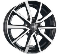 Platin, P95, 7x17 ET45 5x112 57,1, diamant schwarz frontpoliert