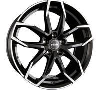Alufelge RIAL LUCCA Einteilig Diamant-Schwarz Frontpoliert 6.50 x 16 ET 45.00 4x100.00