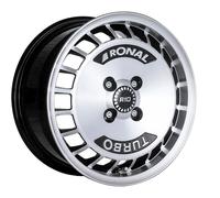 Ronal R10 TURBO, 7x15 4/98 ET37, schwarz Front poliert