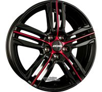 Alufelge RONAL R57 Einteilig MCR Jetblack-Red Spoke 7.50 x 19 ET 40.00 5x105.00 Wintertauglich