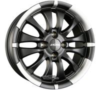 Ronal R59, 7.5x17 5/120 ET35, mattschwarz Horn poliert