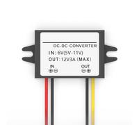Aluminium DC Aufwärtswandler 5-11V auf 12V IP68 | Wandelt 6V stabil auf 12V, 3A Ausgang, wasserdicht IP68, für ideal für feuchte Umgebungen, Auto und Boot