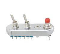 Aluminium-Motorrad-Lenkerschalter, 2,2 cm und 2,5 cm, Ein/Aus/Ein-Kipptaste zur Anpassung, Schwarz/Chrom/Gold