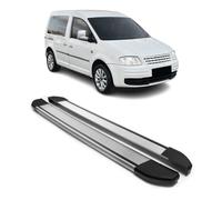 Aluminium Seitenschweller Trittbretter für VW Caddy III 2003-2020 L1 Silber 2tlg