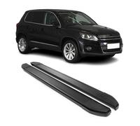 Aluminium Seitenschweller Trittbretter für VW Tiguan 2007-2016 Schwarz 2tlg