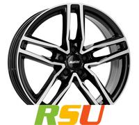 Alutec Ikenu diamant-schwarz frontpoliert 8x19" ET20 LK5 112 ML 66.5 Alufelge...