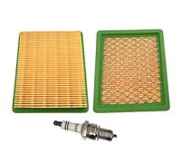 AM 2x Luftfilter mit Zündkerze für Hecht 8101 Hecht 546SX 546SXW 547 553SX 746R 761R, Fuxtec FX-RM4639 FX-RM5196 Scheppach MS173-51E MS196-51E Rasenmäher