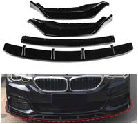 Auto Frontlippe Frontspoiler für BMW 5 Series G30 G31 G38 540i M Sport 2017-2020,Frontlippe Spoiler Protector Car Styling Karosserie-Anbauteile, A/Black