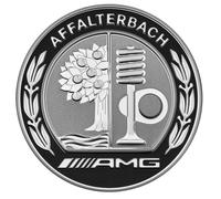 AMG Mercedes-AMG Radnabenabdeckung mit AMG Wappen, silber/schwarz, 1 Stück | A0004001600