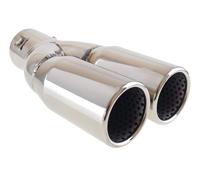 Auspuffblende Chrome Doppel Rohr Endrohr Edelstah bis max. 50 mm Universal