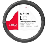 AMiO Lenkradbezug 03552 – Modern Naturleder L (39–41 cm) Schwarz