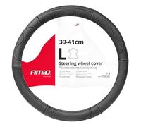 AMiO Lenkradbezug 03552 – Modern Naturleder L (39–41 cm) Schwarz
