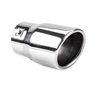AMIO Auspuffblende Edelstahl Chrom 90mm Universal Endrohr, 01307 | Sportliche Auspuff Optik, Passend für 48-65 mm Auspuffrohre, Modernes Auto Tuning