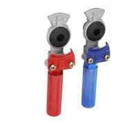 AMONIDA Glad Hand-Set, 2 Stück, Langlebige Griffe aus Eloxiertem Aluminium, Ersatzset für Wohnmobile und Sattelschlepper, Rot und Blau