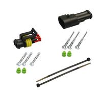AMP Superseal Stecker Set 2-polig 0,35-0,50mm² Steckverbinder KFZ LKW Motorrad