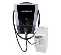 Heidelberg Wallbox Connect.Solar 11kW mit Typ 2 Ladekabel 7,5m & FI-Schutz - Schwarz