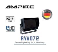 AMPIRE RVA072 TFT-Monitor 17,8cm (7") 2 Videoeingänge AHD, CVBS wasserdicht IP69
