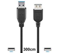 Ampire W93999 - Ampire USB-A 3.0 Verlängerungskabel 300cm