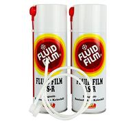 Amplelife 2x FLUID FILM AS-R Rostschutz, Korrosionsschutz, Hohlraumschutz 400 ml & Sonde für Hohlkörper, Türen, Fenster, Synthetisches Gummi, Wasserfest