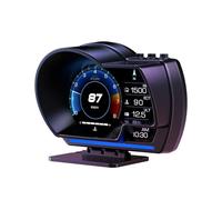 AMROOLOO Dual System Car Head-Up Display, with GPS + OBD Two Modes, OBD Car Display, GPS Speedometer, Suitable for All Cars