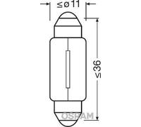 OSRAM Glühlampe, Türleuchte Türsicherungsleuchte Kofferraumleuchte Handschuhfachleuchte Kennzeichenleuchte Motorraumleuchte Leseleuchte Innenraumleuch